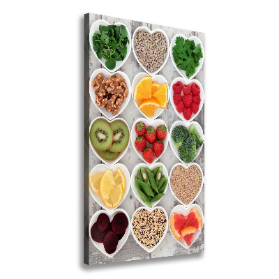 Wall art canvas large Healthy food