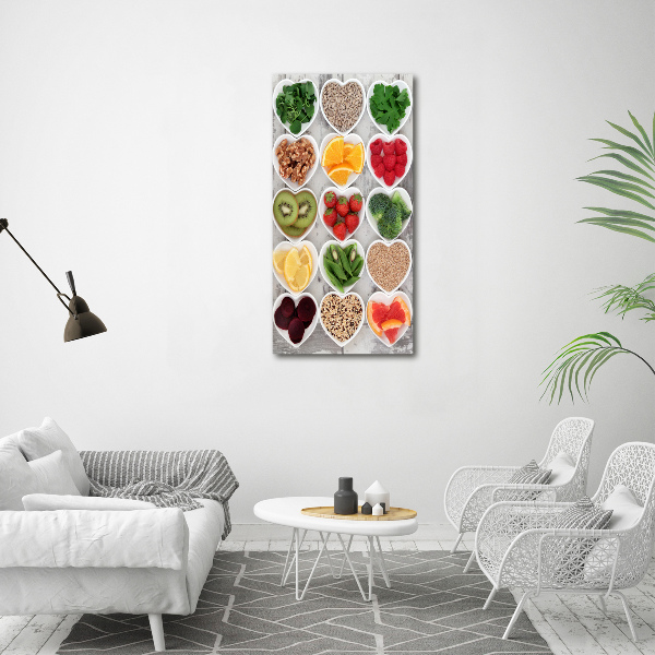 Wall art canvas large Healthy food