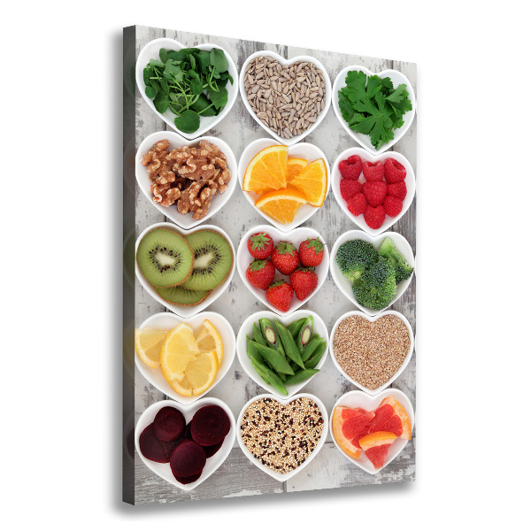 Wall art canvas large Healthy food