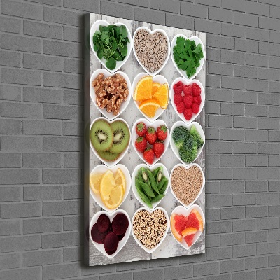 Wall art canvas large Healthy food