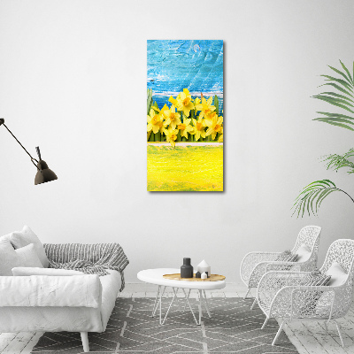 Wall art canvas large Daffodil