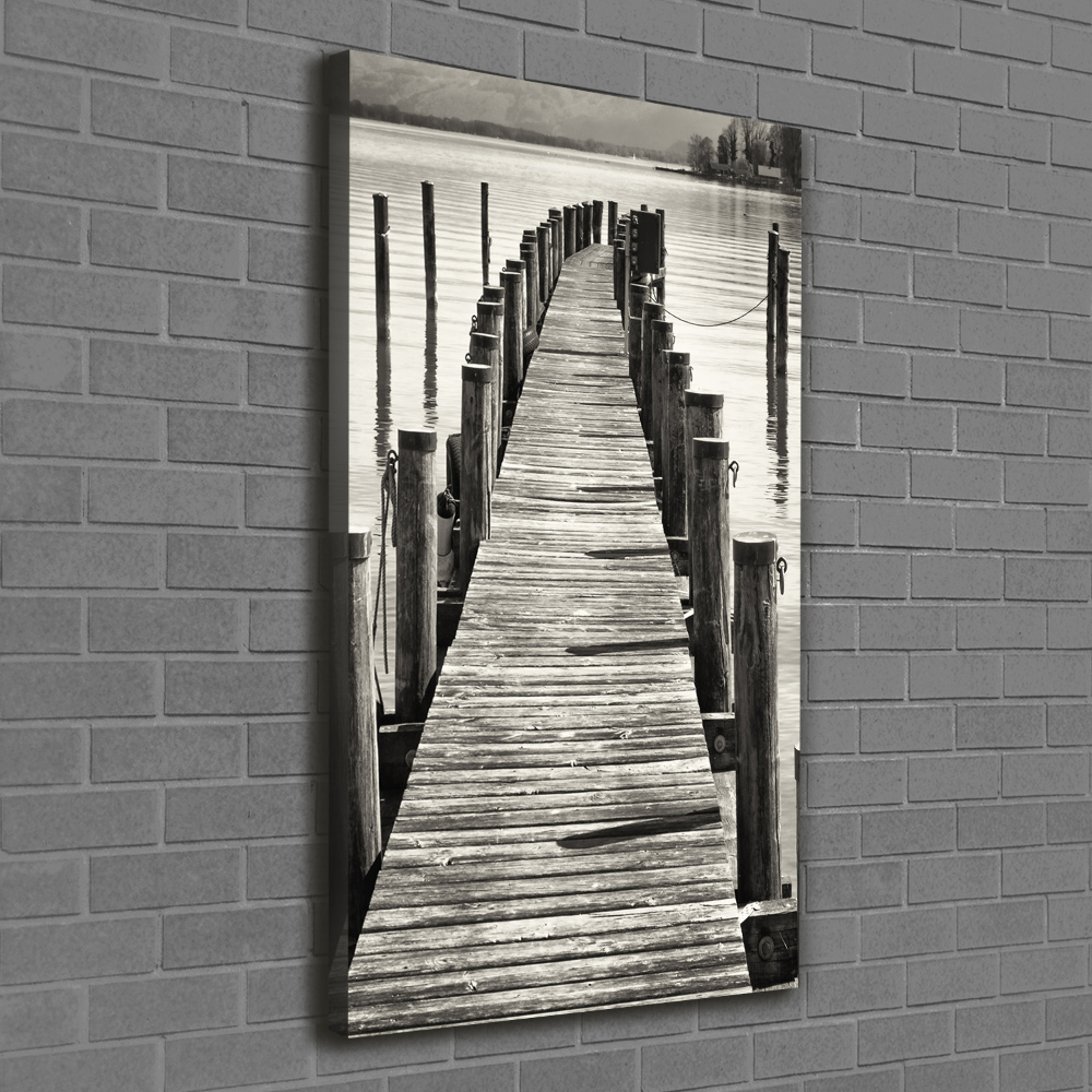 Large canvas wall art Wooden pier