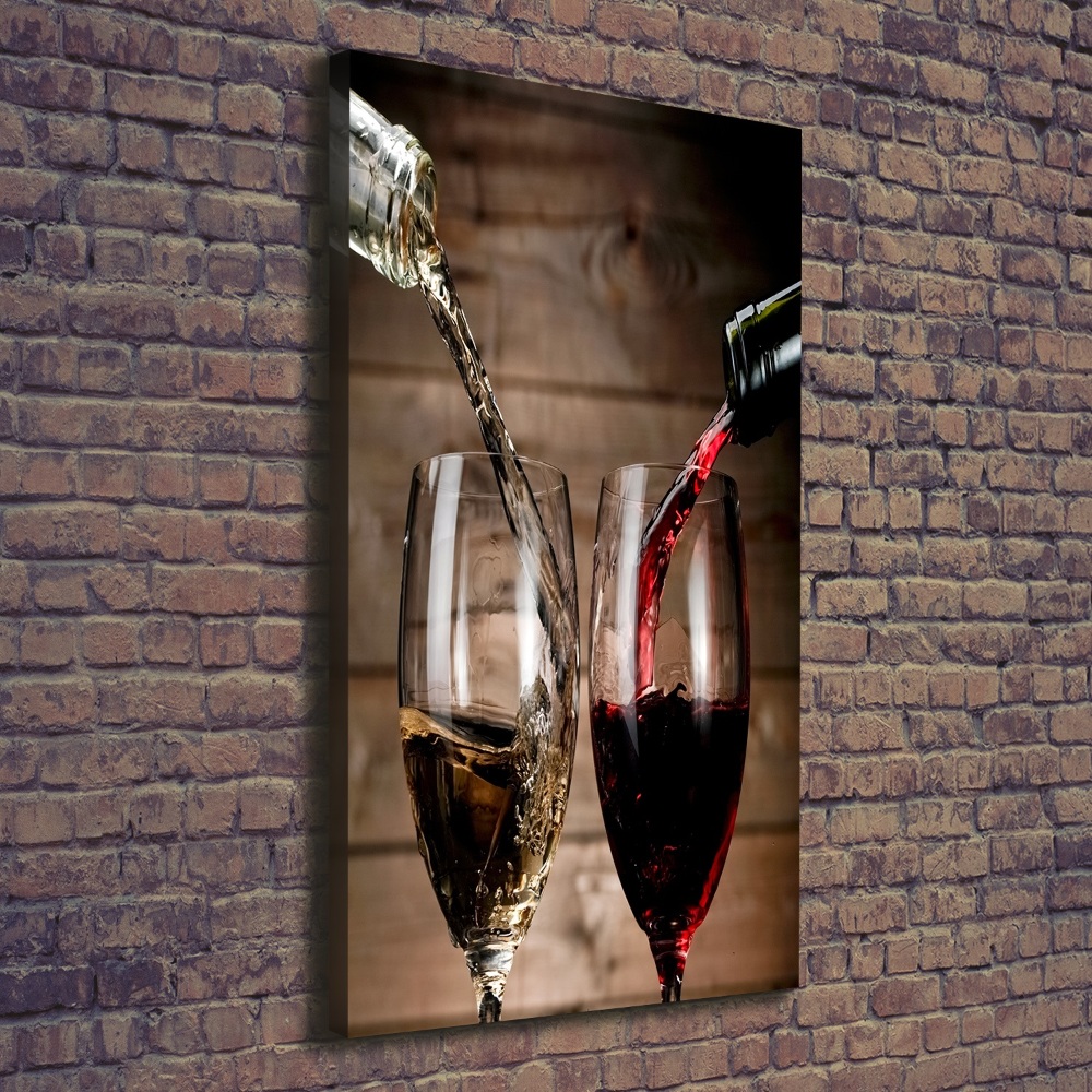 Canvas wall art Wine in glasses