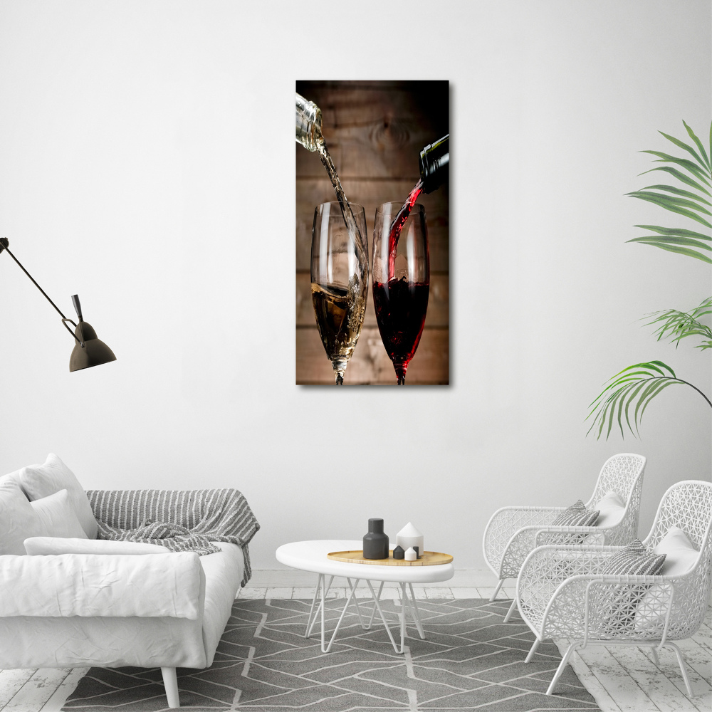 Canvas wall art Wine in glasses