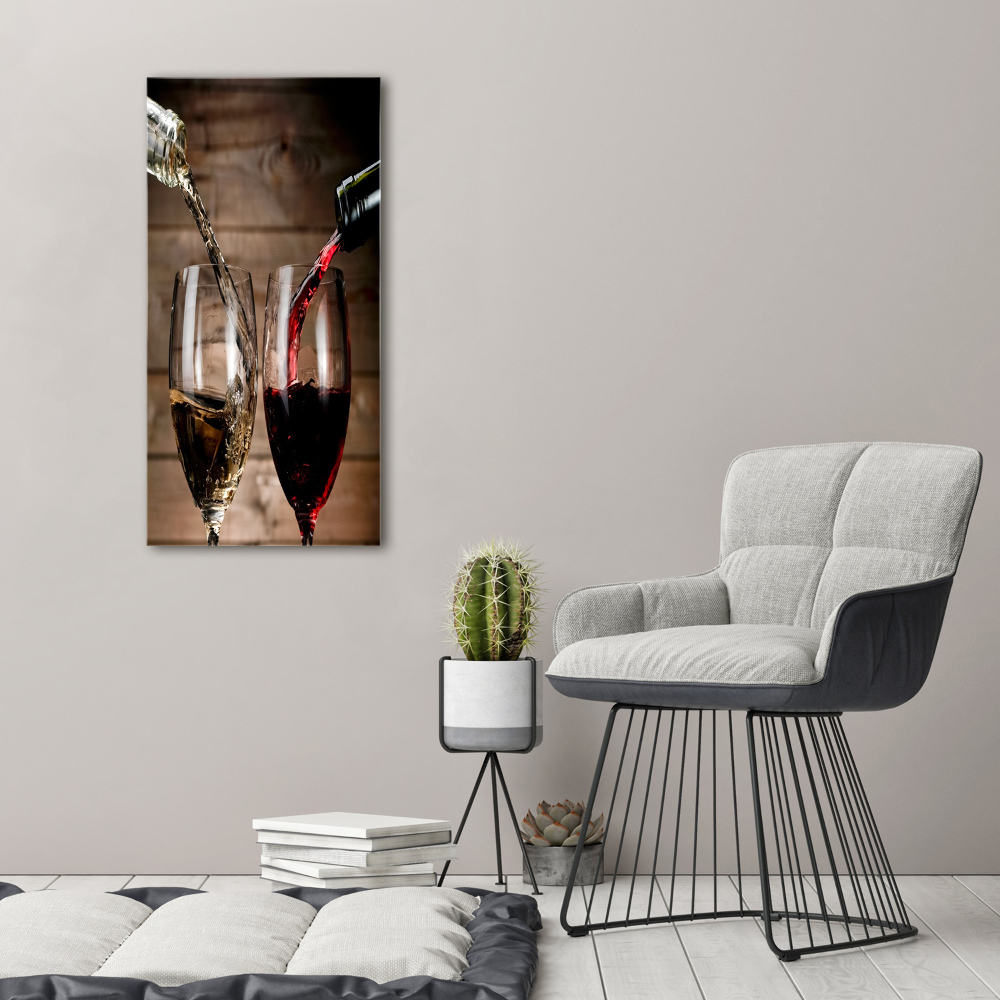 Canvas wall art Wine in glasses