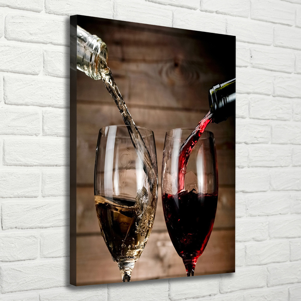 Canvas wall art Wine in glasses