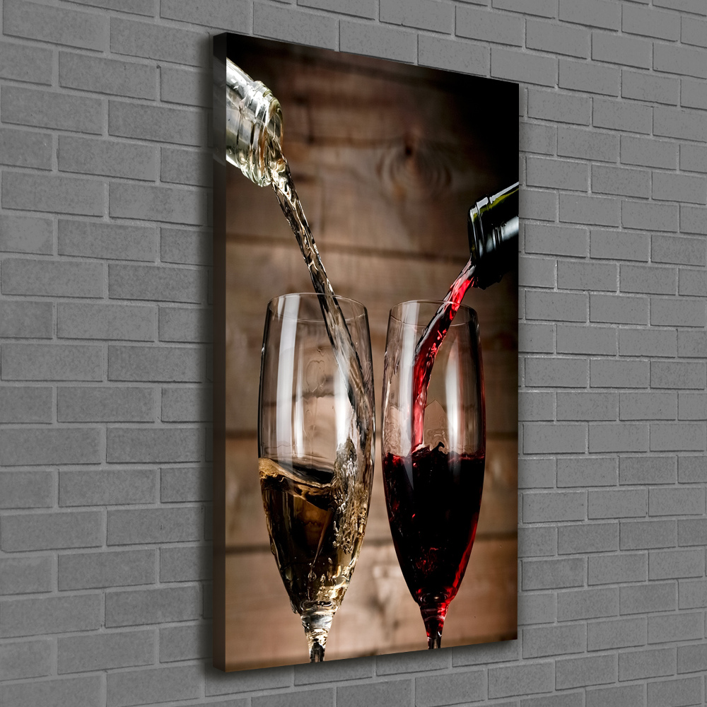 Canvas wall art Wine in glasses