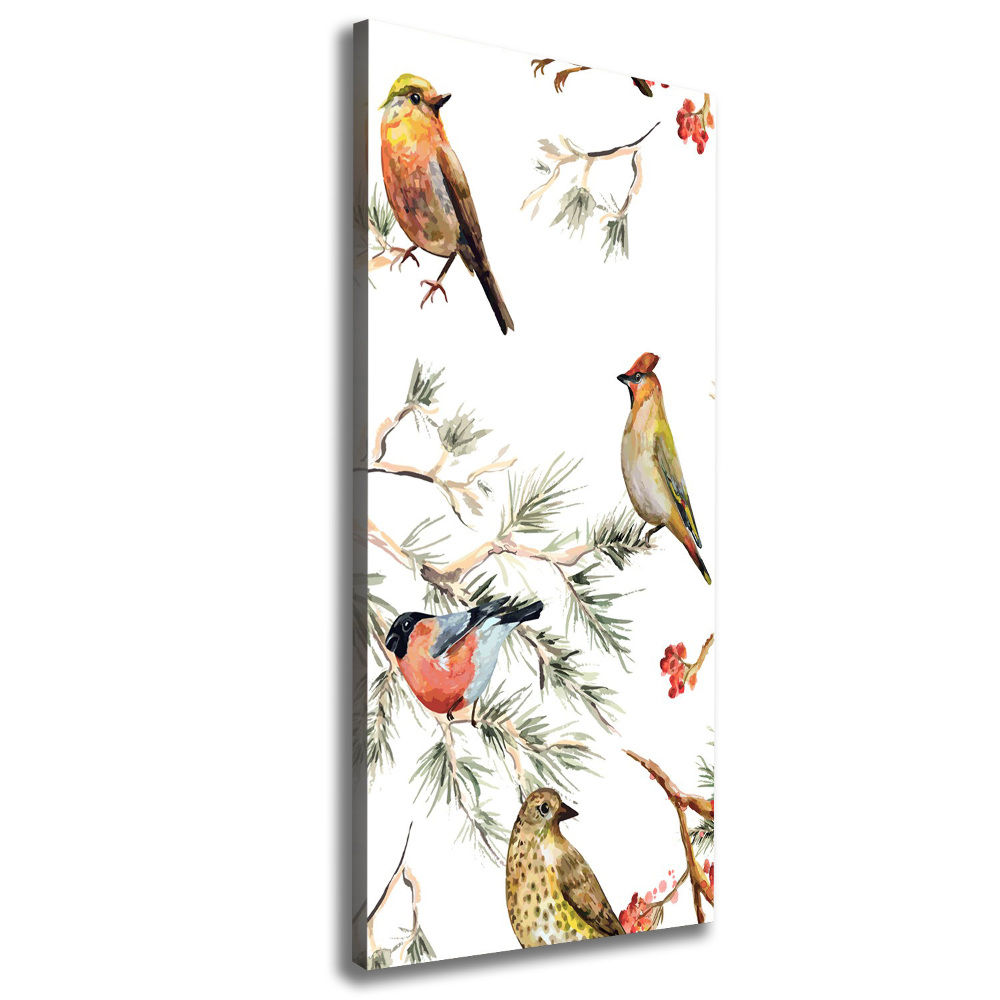 Large canvas wall art Birds and conifers