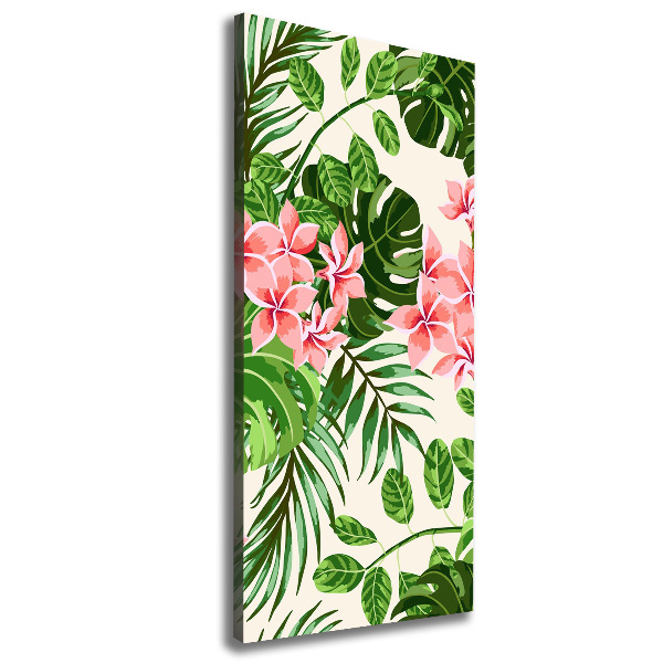 Large canvas wall art Hawaiian flowers