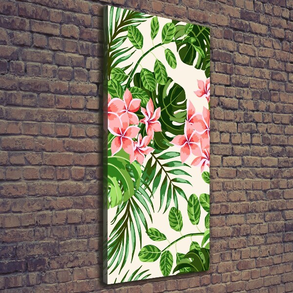 Large canvas wall art Hawaiian flowers