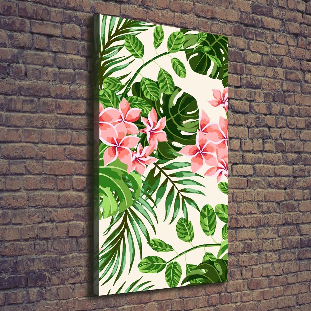 Large canvas wall art Hawaiian flowers