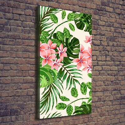 Large canvas wall art Hawaiian flowers