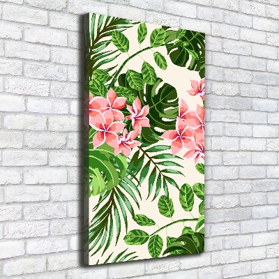 Large canvas wall art Hawaiian flowers