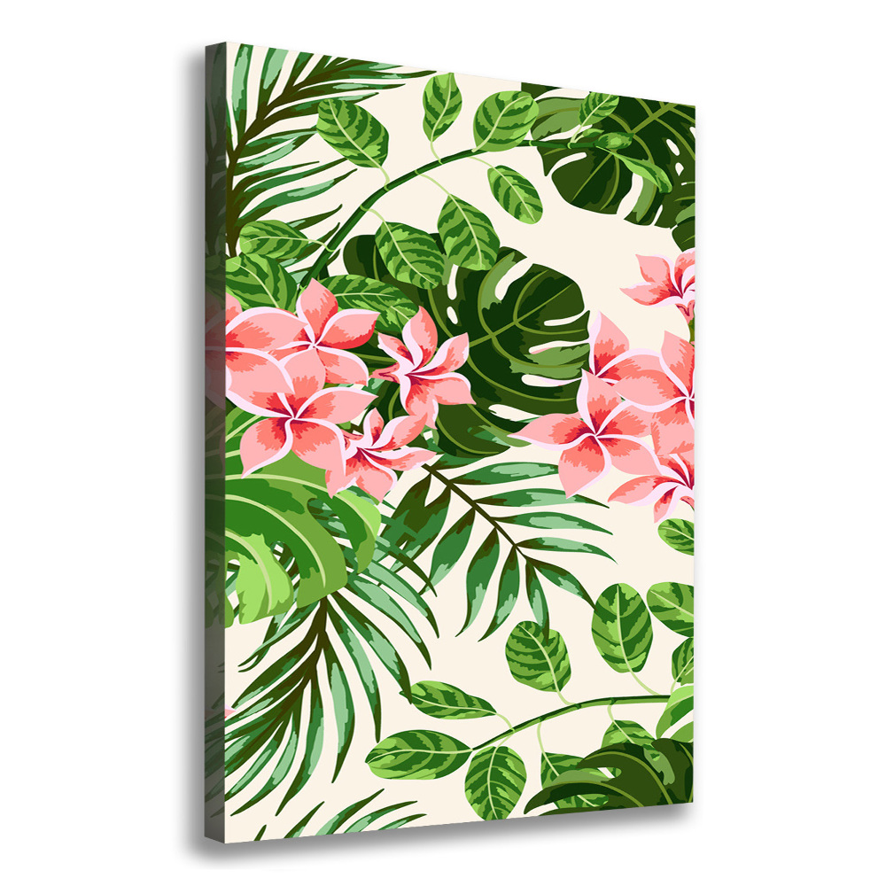 Large canvas wall art Hawaiian flowers