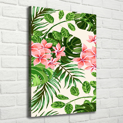 Large canvas wall art Hawaiian flowers