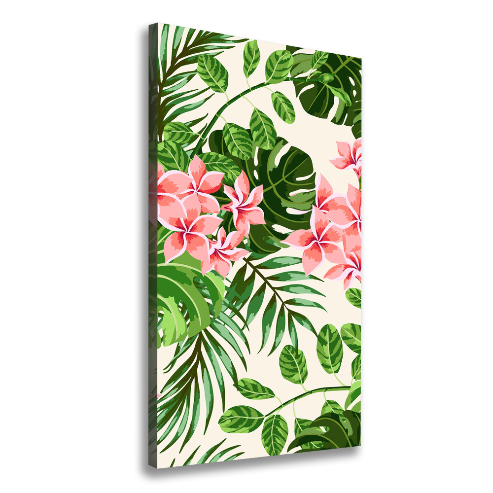 Large canvas wall art Hawaiian flowers