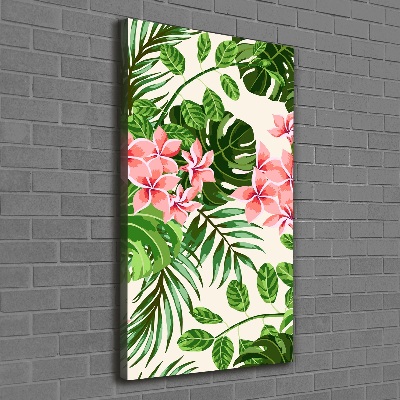 Large canvas wall art Hawaiian flowers