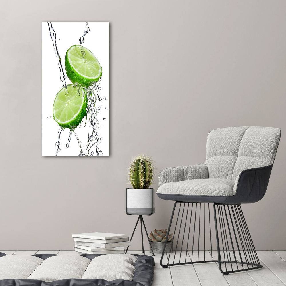 Large canvas wall art Lime