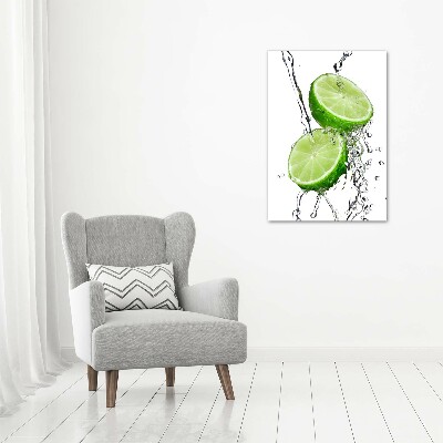 Large canvas wall art Lime