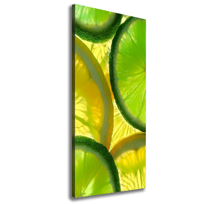 Wall art canvas large Lime and lemon