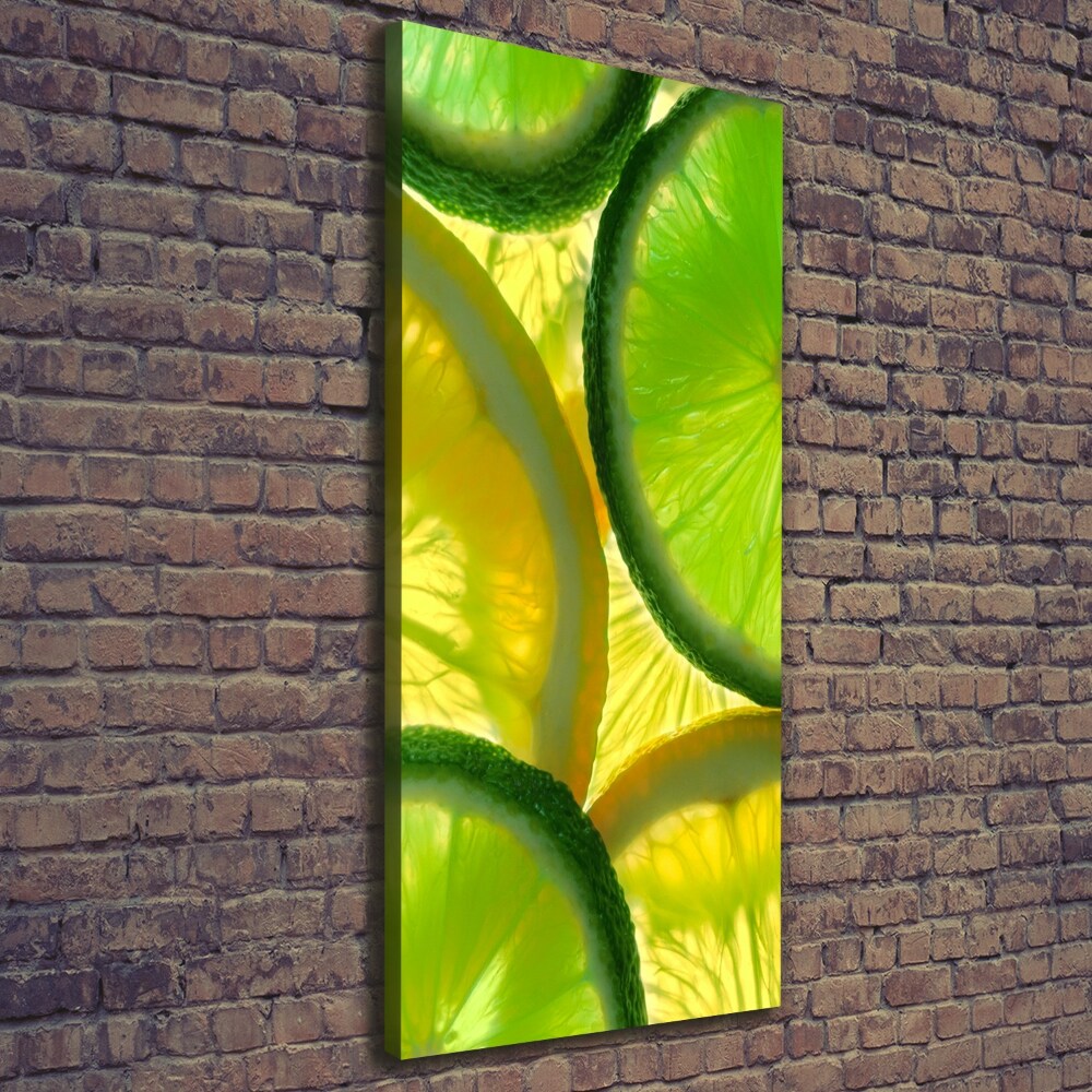 Wall art canvas large Lime and lemon