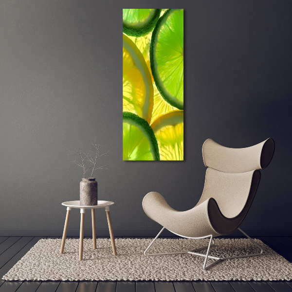 Wall art canvas large Lime and lemon