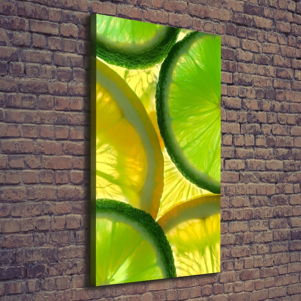 Wall art canvas large Lime and lemon