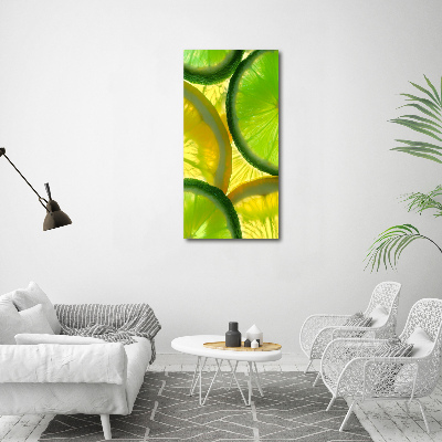 Wall art canvas large Lime and lemon