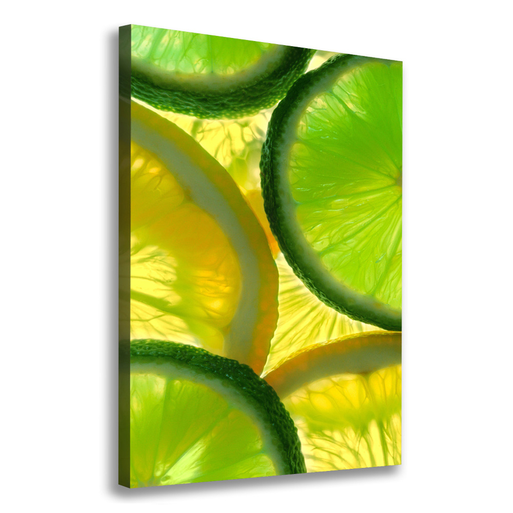 Wall art canvas large Lime and lemon