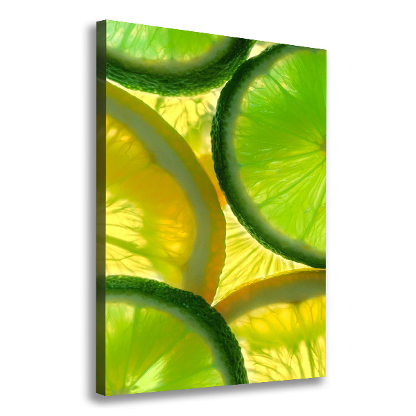 Wall art canvas large Lime and lemon