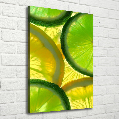 Wall art canvas large Lime and lemon