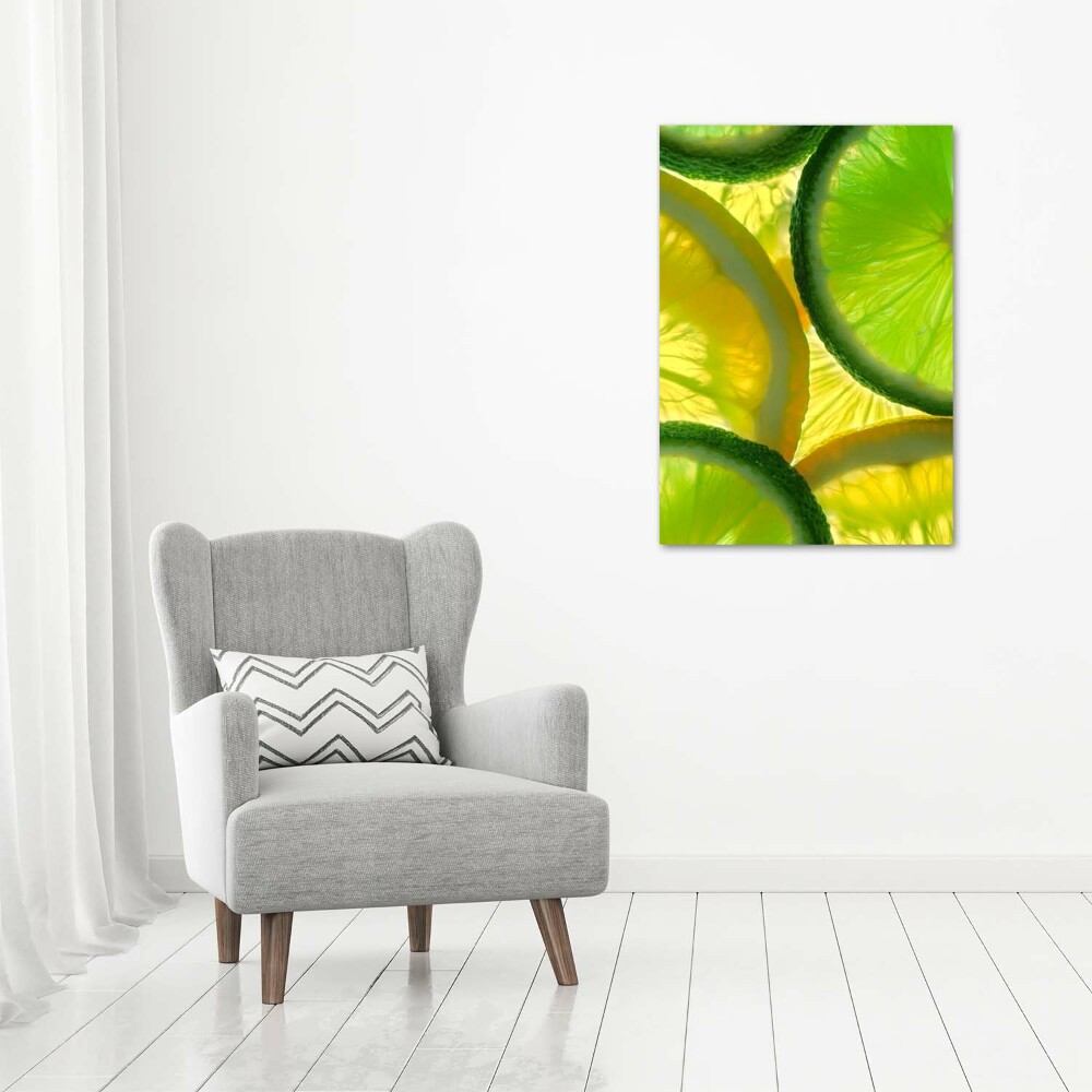 Wall art canvas large Lime and lemon