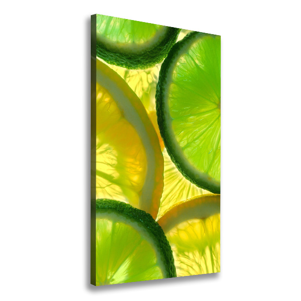 Wall art canvas large Lime and lemon