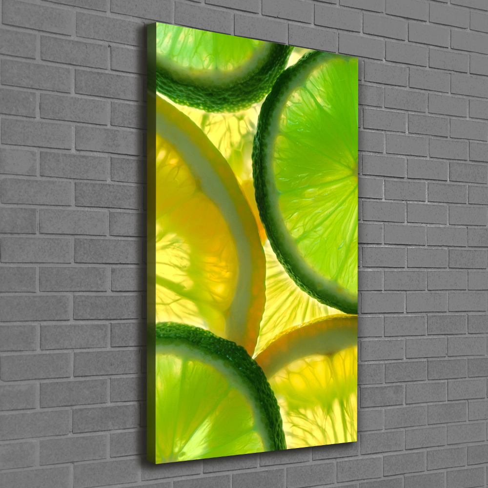 Wall art canvas large Lime and lemon