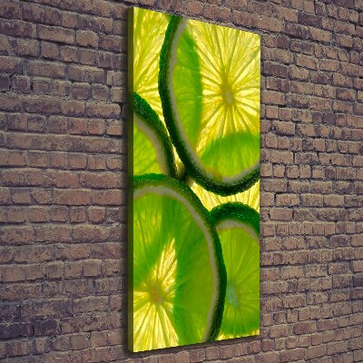 Large canvas wall art Lime slices