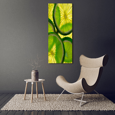 Large canvas wall art Lime slices