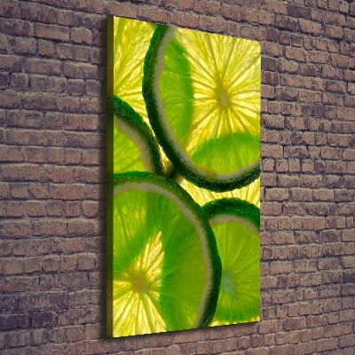 Large canvas wall art Lime slices