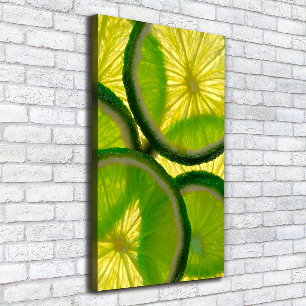 Large canvas wall art Lime slices