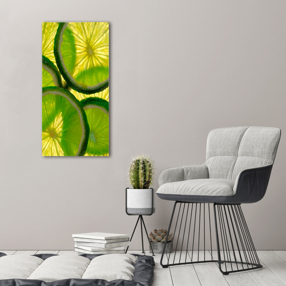 Large canvas wall art Lime slices