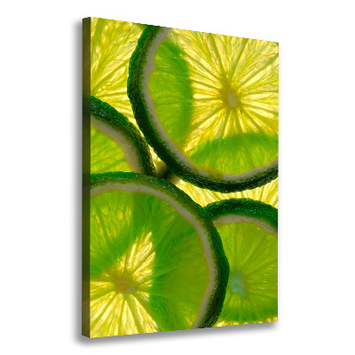 Large canvas wall art Lime slices