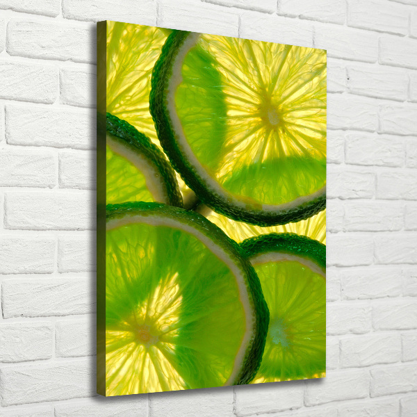 Large canvas wall art Lime slices