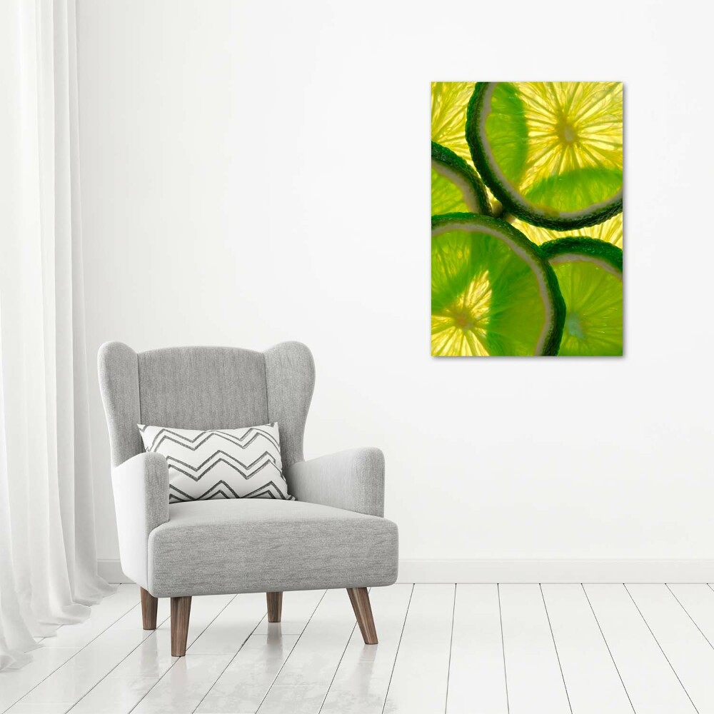 Large canvas wall art Lime slices