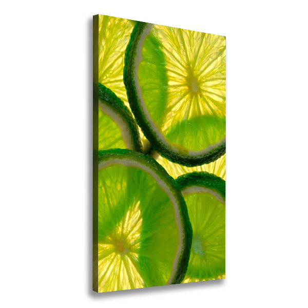 Large canvas wall art Lime slices