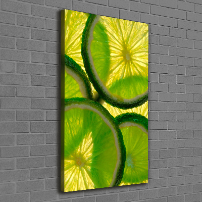 Large canvas wall art Lime slices