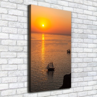 Canvas wall art Sunset sea