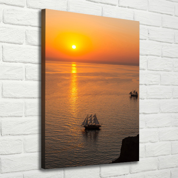 Canvas wall art Sunset sea