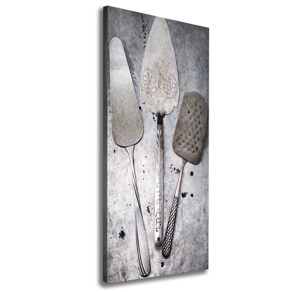 Large canvas wall art Metal cutlery