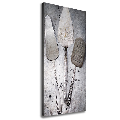 Large canvas wall art Metal cutlery