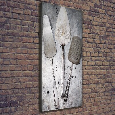 Large canvas wall art Metal cutlery