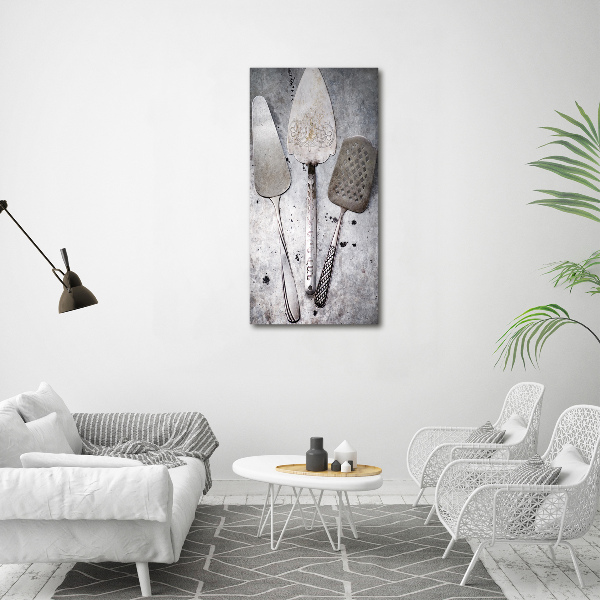 Large canvas wall art Metal cutlery